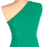 Calvin Klein Emerald Green One-Shoulder Gown Size 2 Ruched Wrap Formal Wear Photo 4