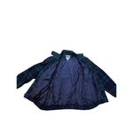 Pendleton 1980s  Green & Navy 100% Wool Vintage Front Zip Coat Women size Medium Photo 7