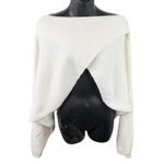 House of Harlow  1960 Cross Front Wrap Shrug Cable Knit Sweater Women’s OS Ivory Photo 2