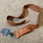 Women’s Belt Tan Woven Medium with Silver Buckle Size S NWT Photo 0