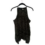 MICHAEL Michael Kors Cold Shoulder Blouse Black Beige Print Lined Size XS Photo 2