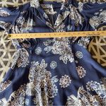 Free People  Size S Blue Hawaii Washed Blue Floral Print‎ Short Sleeve Mini Dress Photo 15