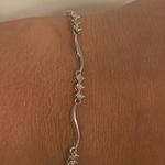 10k White Gold Diamond Wave Bracelet Photo 7