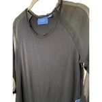 Vera Wang New Simply Vera  Black Tshirt with‎ chiffon sleeves Sz S Photo 2