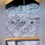 Hollister split print poplin sleep top in blue and white Photo 7