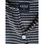 esby Julie Striped Cotton Button Down in Black & White Size XS X Photo 7