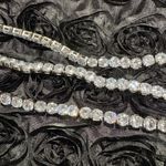 Fabulous Tennis necklace and bracelet set Silver Photo 7