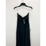 Lulus  Remember This Moment Black Rhinestone Strapless Maxi Dress Formal L NWT Photo 5