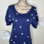 Anthropologie Postmark Navy & Off White Jasmine Floral Top Size Small Photo 0