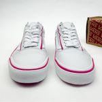 Vans  Old Skool Bolt Pop Pink Glow Lace Up Sneakers Skate Shoes White Pink Photo 2