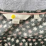 Boden Hyacinth Dress Women's US 8R Green Pink Star Floral Tunic Midi Whimsical Size 8 Photo 3