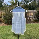 Elizabeth and James  Chambray Silk Top Size M Photo 1