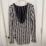 Velvet Tees Velvet Striped Black and White Hoodie Photo 3