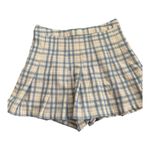 Cotton Candly pleated medium mini skirt baby blue, pastel yellow & white plaid​ Blue Photo 6