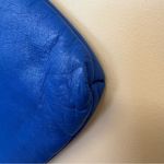 Vintage Toni blue genuine leather wristlet with bow. Photo 3