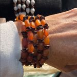 🛜🛜🛜BOGOHO 🛜🛜🛜set of 2 Multicolor Beaded Bracelets Orange Photo 1