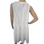 Entro Anthropologie White Flowy Dress With Tie Up Front And Ruffles Photo 3