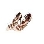 Cole Haan  Two-Tone Leather Strappy Heels – Size 9B Photo 3