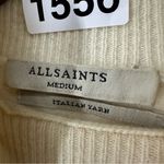 All Saints Turtleneck Italian Yarn Sweater Womens Medium Beige Photo 3