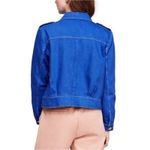 Free People Blue Eisenhower Slouchy Denim Jacket Photo 3