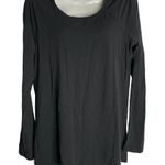 Lululemon Pullover Long Sleeve Shirt S Black Round Neck High Low Stretch Photo 0