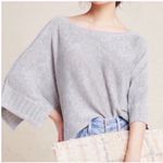 Anthropologie  Heather Gray Silver Knit Sweater Top Photo 0