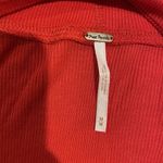 Free People Uptown Red Turtleneck V Neck Tunic Medium Asymmetrical Long Sleeve Photo 4