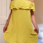 Forever 21 Yellow Off The Shoulder Dress Photo 1