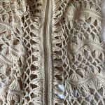 Chico's  Beige Loose Crochet Cottagecore Boho Beach Knit Sweater Top Photo 7