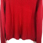SO  Red Cable Knit Academia Holiday School Workwear Tomato Girl Sweater Sz Small Photo 9