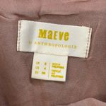 Anthropologie  Maeve Paulina Metallic Pink Pleated Midi Skirt Photo 3