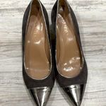 Talbots  grey suede and silvery toed babydoll heels size 7.5 Photo 0