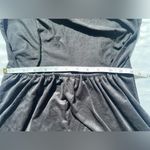 Audrey 3+1 Black Suede Halter Dress Small Photo 9