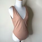 Aritzia Babaton Taupe V-Neck Seamless Bodysuit Photo 2