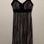 Candie's Sexy Retro Geometric Print Empire Waist Spaghetti Strap Dress Midi Small Photo 0