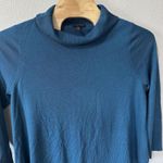 Eileen Fisher Eileen Fisher XL Blue 100% Merino Wool Tunic Sweater Cowl Neck Asymmetrical Hem Photo 1