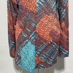 New Attitudes by Renee Printed Knit Knot Front Pockets Tunic Multi Size Medium Multiple Photo 11