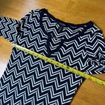 White House | Black Market WHBM Sz M Chevron Stripes Tunic Cover Up Blouse Dress Open Knit V Neck Pullover Photo 7