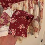 Anthropologie Quilted Floral Blouse Boho Western Peasant Top – Size L Photo 9