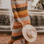 Striped Sweater Dress Multi Size L Photo 0