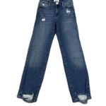 Frame  Le High Straight Jeans Womens 25 Medium Wash Distressed Ankles Stretch Photo 0