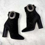 Saint Laurent Joplin Western Embellished Suede Block Heel Ankle Boots Black 35.5 Photo 0