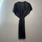 Theory NWT Black Paper Faux Leather Triangle Shirt Dress Size XL Photo 4