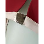 Calvin Klein  RED White Bikini Top 38B halter perfectly fit NWT Photo 1