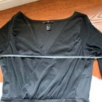 H&M Black long sleeve v neck Chiffon Dress size s Photo 4