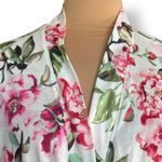 Show Me Your Mumu Pink Floral Kimono Robe One Size Watercolor Short Sleeve Photo 2