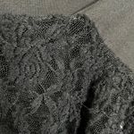 LuLaRoe Black Maurine Dress Lace Bell Sleeves Size Medium Ruffle Hem Witch Goth Photo 7