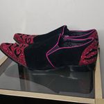 Amalfi Mens Black Velvet Bannon Metallic Slip On Exotic Loafers Size 12 Pink Photo 3