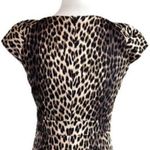 Kay Unger Sheath Dress Ruffle V-neck Party Silk Leopard Print Women's Size 4 Photo 11