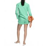 Mango Poplin Cotton Shorts with Elastic Waist Green NWT Medium Photo 5